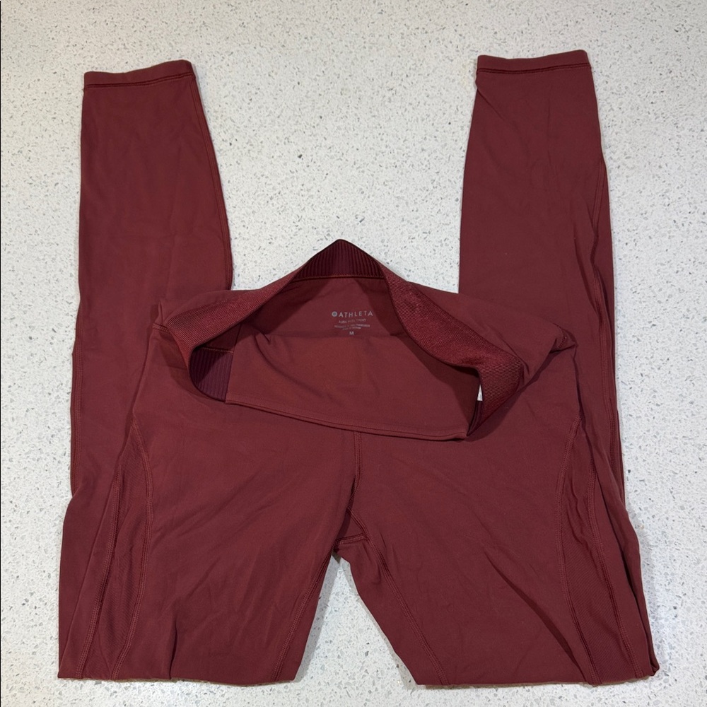 Athleta Burgundy Leggings